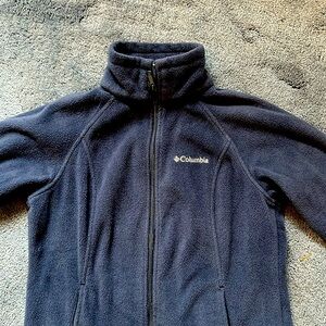Women's Size Small Columbia Fleece Jacket. Navy.